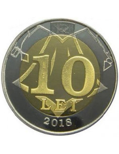 Awers monety Mołdawia 10 Lejów 2018 2