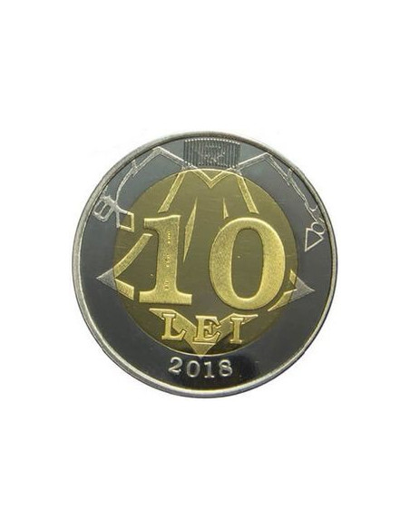 Rewers monety Mołdawia 10 Lejów 2018