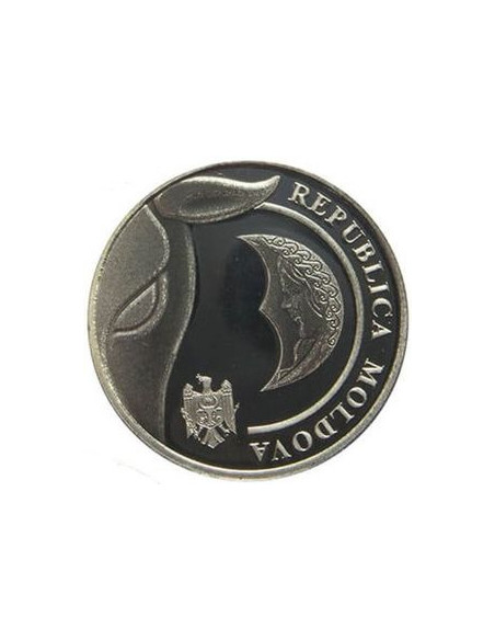 Awers monety Mołdawia 1 Lej 2018