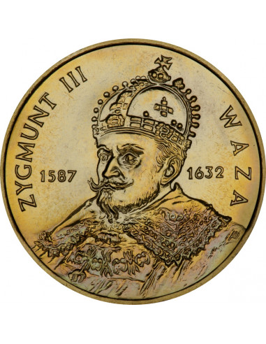 Awers monety 2 zł 1998 Poczet królów i książąt polskich: Zygmunt III Waza 1587 1632