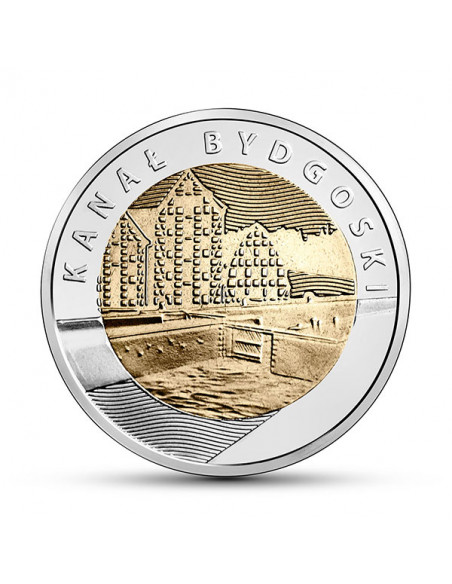 Awers monety 5 zł 2015 Odkryj Polskę – Kanał Bydgoski