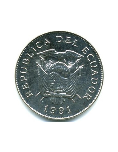 Awers monety Ekwador 50 Sucre 1991
