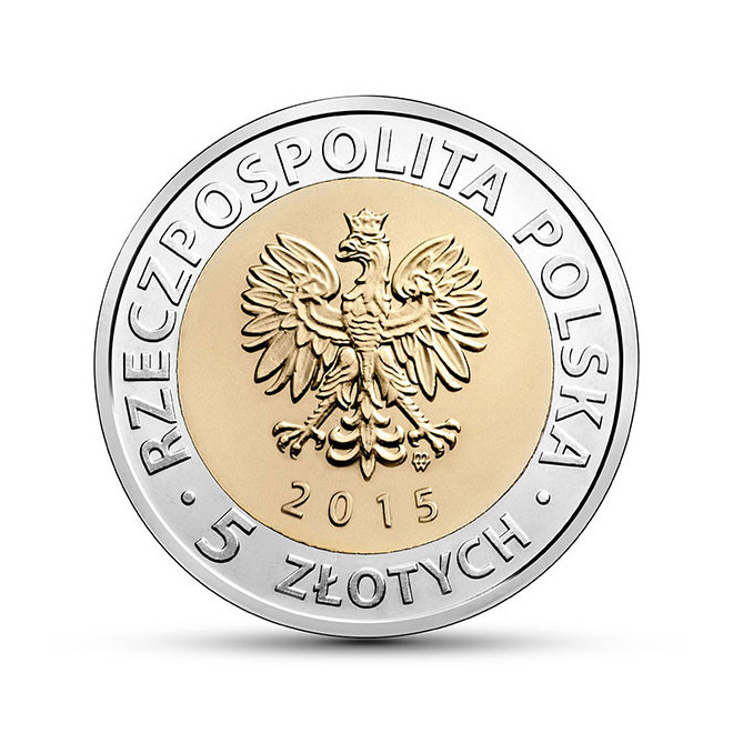 Rewers monety 5 zł 2015 Odkryj Polskę – Kanał Bydgoski