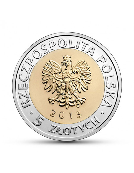 Rewers monety 5 zł 2015 Odkryj Polskę – Kanał Bydgoski