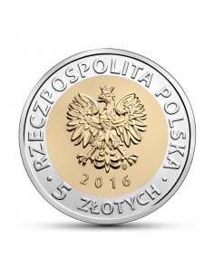 Awers monety 5 zł 2016 Odkryj Polskę – Zamek Książąt Pomorskich w Szczecinie 2