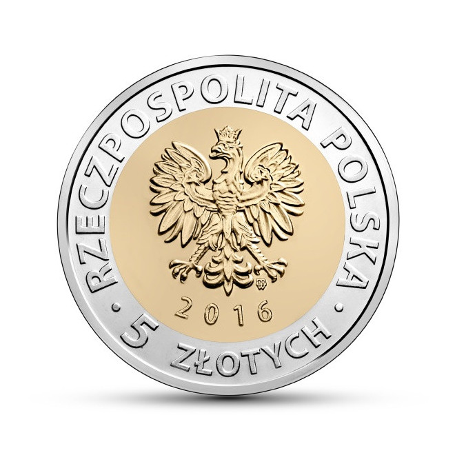 Rewers monety 5 zł 2016 Odkryj Polskę – Zamek Książąt Pomorskich w Szczecinie