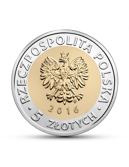 Rewers monety 5 zł 2016 Odkryj Polskę – Zamek Książąt Pomorskich w Szczecinie