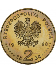 Awers monety 2 zł 1998 Poczet królów i książąt polskich: Zygmunt III Waza 1587 1632 2
