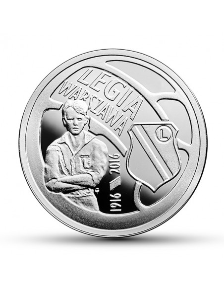 Awers monety 5 zł 2016 Polskie Kluby Piłkarskie – Legia Warszawa