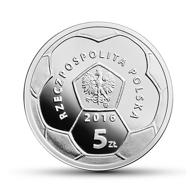 Rewers monety 5 zł 2016 Polskie Kluby Piłkarskie – Legia Warszawa