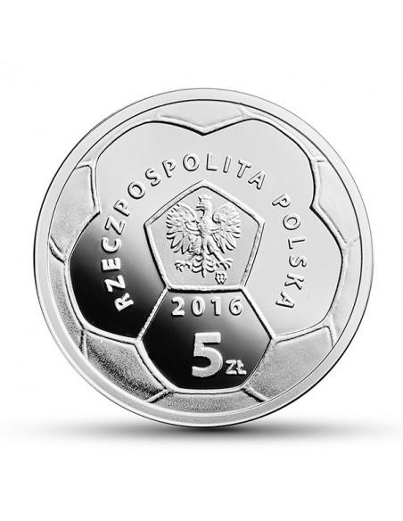 Rewers monety 5 zł 2016 Polskie Kluby Piłkarskie – Legia Warszawa