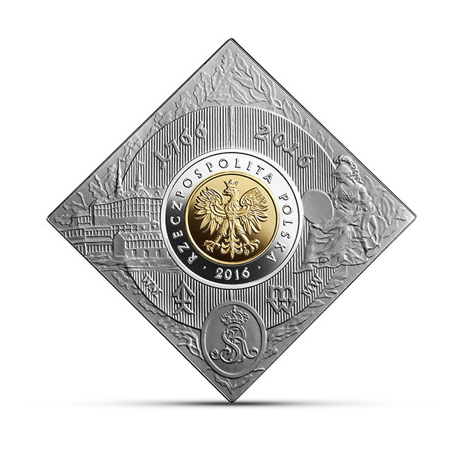 Rewers monety 5 zł 2016 250. rocznica założenia Mennicy Warszawskiej