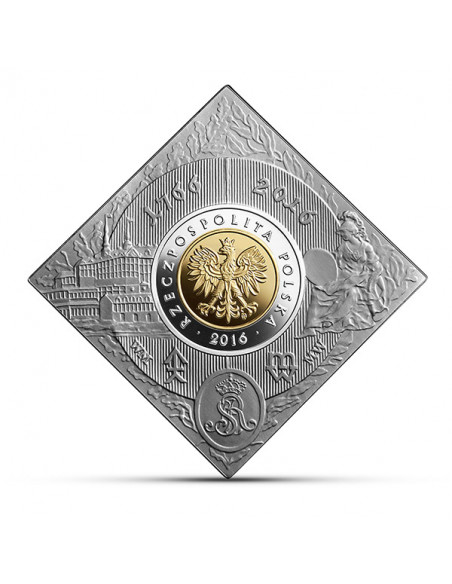 Rewers monety 5 zł 2016 250. rocznica założenia Mennicy Warszawskiej