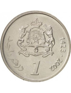 Awers monety Maroko 1 Dirham 2002 2
