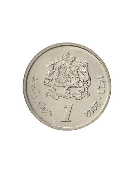 Rewers monety Maroko 1 Dirham 2002