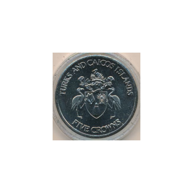 Rewers monety  Turks i Caicos 5 Koron 1992 XXV Letnie i XVI Zimowe Igrzyska Olimpijskie