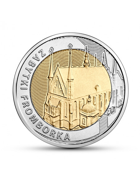 Awers monety 5 zł 2019 Odkryj Polskę – Zabytki Fromborka