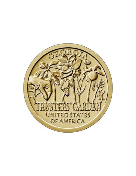 Awers monety USA 1 Dolar 2019 Ogród Powierników Gruzja