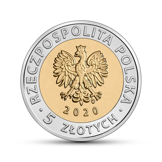 Rewers monety 5 zł 2020 Odkryj Polskę – Pałac Branickich w Białymstoku