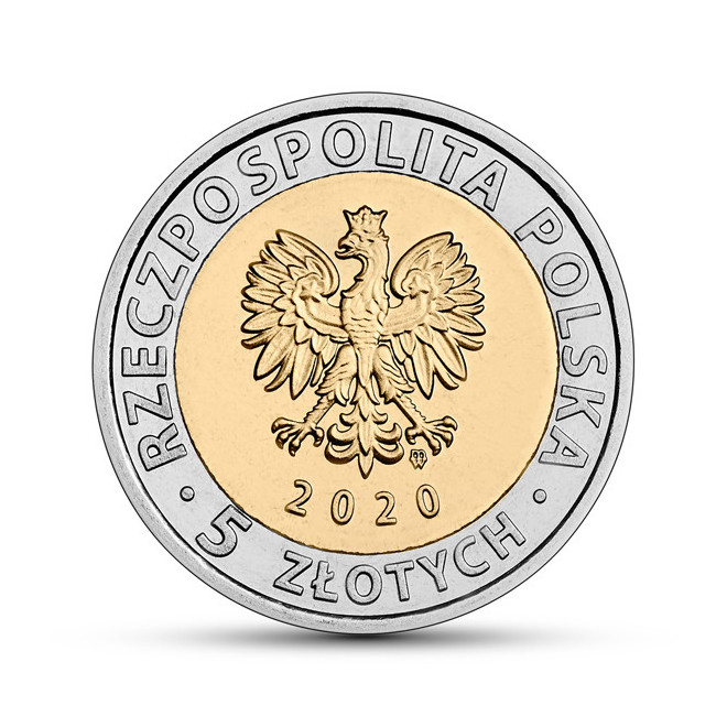 Rewers monety 5 zł 2020 Odkryj Polskę – Kościół Mariacki