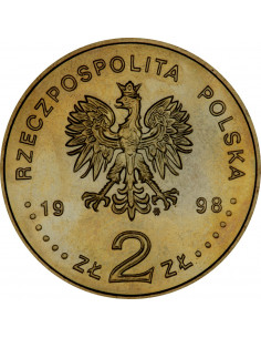 Awers monety 2 zł 1998 XVIII. Zimowe Igrzyska Olimpijskie w Nagano 2