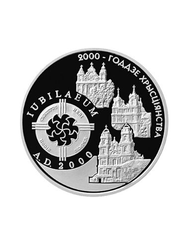 Awers monety Białoruś 20 Rubli 1999 2000lecie chrześcijaństwa