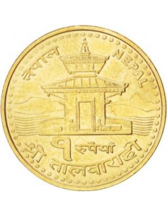 Awers monety Nepal 1 Rupia 2005 2