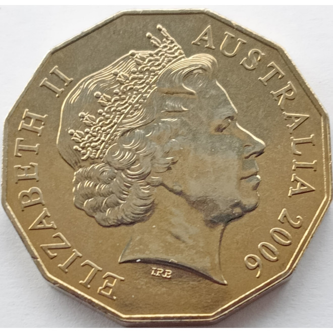 Rewers monety Australia 50 Centów 2006 Strzelanie