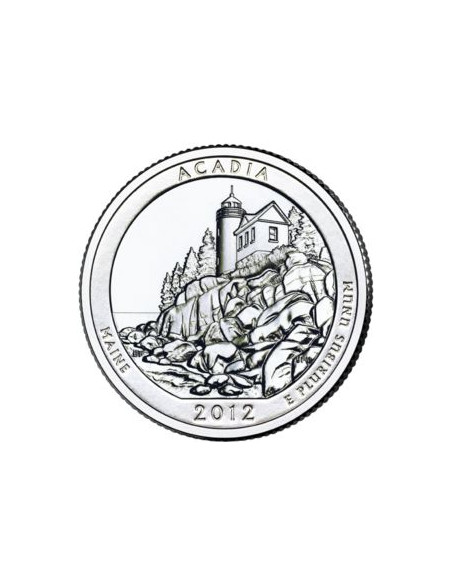 Awers monety USA 25 centów / ćwiartka 2012 Park Narodowy Acadia