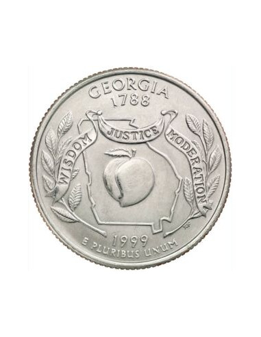 Awers monety USA 25 centów / ćwiartka 1999 Georgia