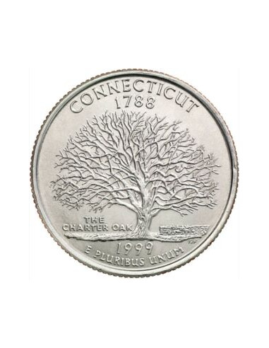 Awers monety USA 25 centów / ćwiartka 1999 Connecticut
