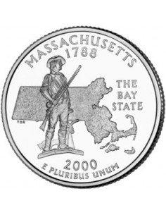 Awers monety USA 25 centów / ćwiartka 2000 Massachusetts