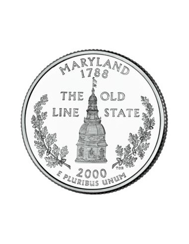 Awers monety USA 25 centów / ćwiartka 2000 Maryland