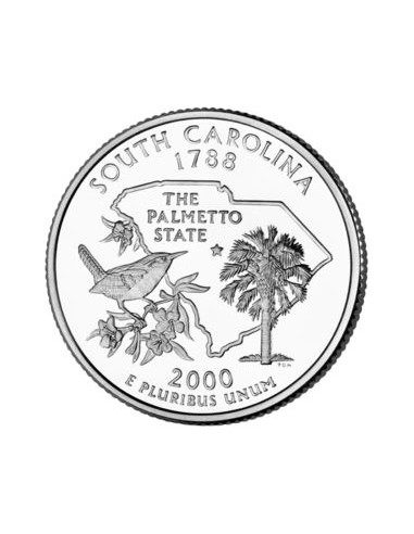 Awers monety USA 25 centów / ćwiartka 2000 Karolina Południowa