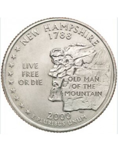 Awers monety USA 25 centów / ćwiartka 2000 New Hampshire