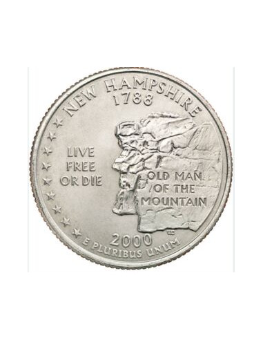 Awers monety USA 25 centów / ćwiartka 2000 New Hampshire