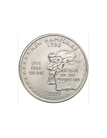 Awers monety USA 25 centów / ćwiartka 2000 New Hampshire