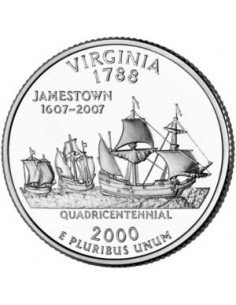 Awers monety USA 25 centów / ćwiartka 2000 Wirginia