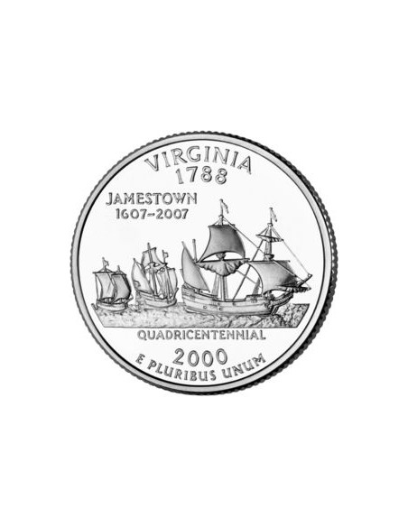 Awers monety USA 25 centów / ćwiartka 2000 Wirginia