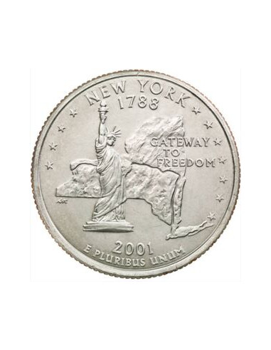 Awers monety USA 25 centów / ćwiartka 2001  Nowy Jork
