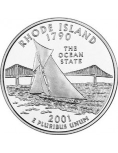 Awers monety USA 25 centów / ćwiartka 2001 Rhode Island