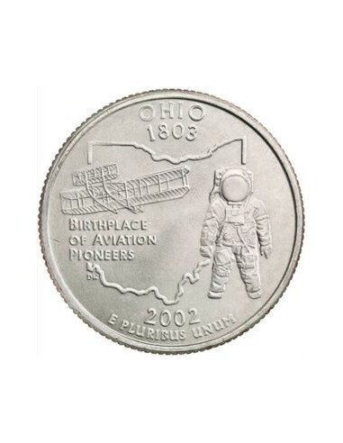Awers monety USA 25 centów / ćwiartka 2002 Ohio
