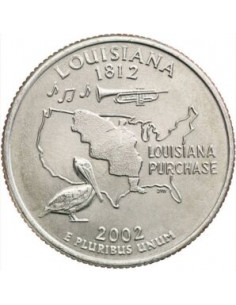 Awers monety USA 25 centów / ćwiartka 2002 Luizjana