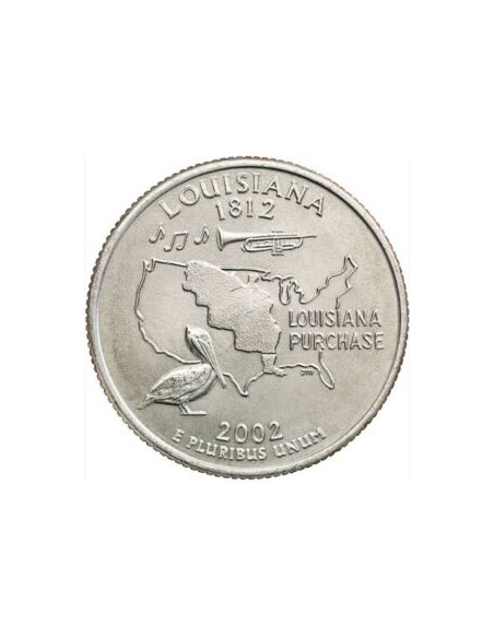 Awers monety USA 25 centów / ćwiartka 2002 Luizjana