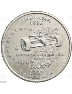 Awers monety USA 25 centów / ćwiartka 2002  Indiana