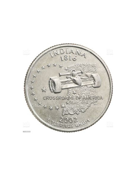Awers monety USA 25 centów / ćwiartka 2002  Indiana