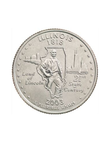 Awers monety USA 25 centów / ćwiartka 2003 Illinois
