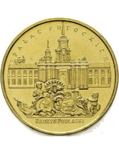 Awers monety 2 zł 1999 Zamki i pałace w Polsce: Pałac Potockich w Radzyniu Podlaskim