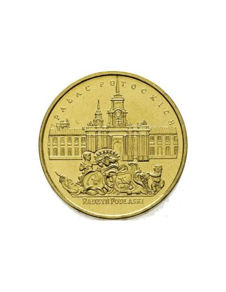Awers monety 2 zł 1999 Zamki i pałace w Polsce: Pałac Potockich w Radzyniu Podlaskim