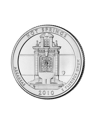 Awers monety USA 25 centów / ćwiartka 2010 Park Narodowy Hot Springs
